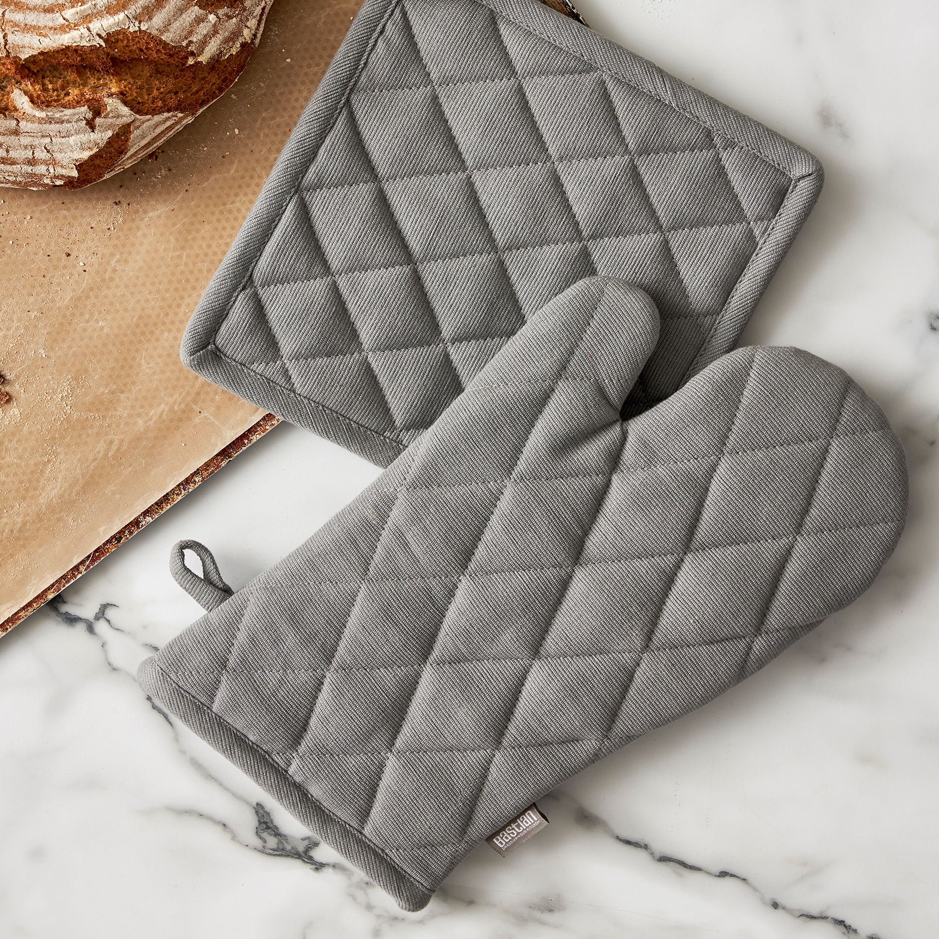 Grillhandske lys grå